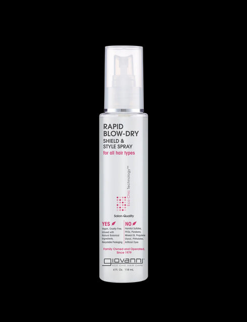 Rapid Blow Dry Shield & Style Spray 118ml-GIOVANNI-Matakana Pharmacy